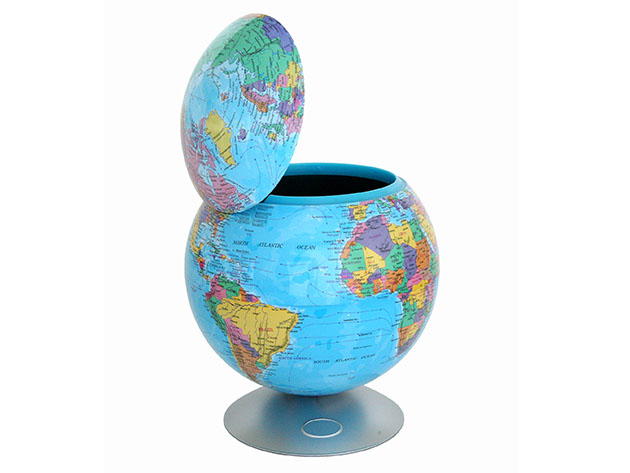 iTouchless 360° Sensor Activated Globe Hidden Storage Container