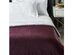 Zakary Flannel Reversible Heathered Sherpa Throw Blanket 60" x 80" / Purple