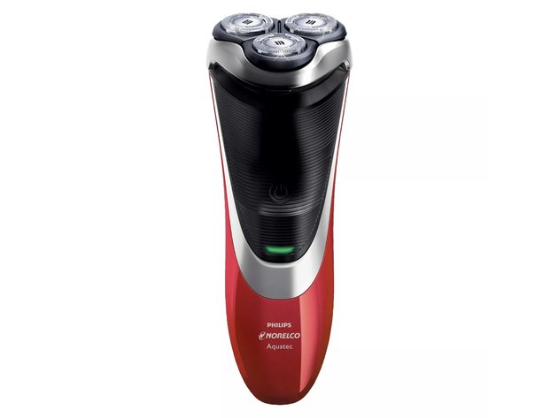 Philips AT811/41 Norelco 4200 Wet and Dry Men's Rechargeable Electric Shaver, Red
