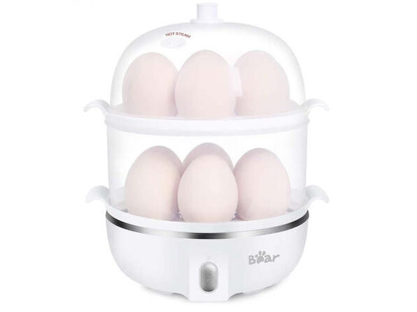 Double Tier Egg Cooker, Boiler, Rapid Maker & Poacher, Meal Prep for Week,  Famil