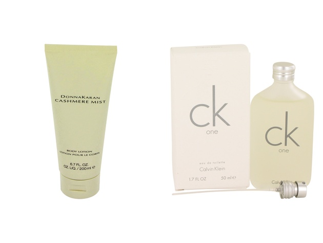 Gift set  CASHMERE MIST by Donna Karan Body Lotion 6.8 oz And  CK ONE EDT Pour/Spray (Unisex) 1.7 oz