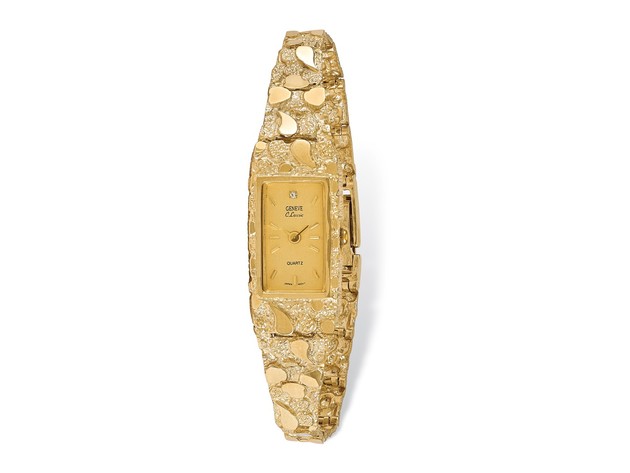 Ladies gold shop nugget watch