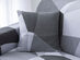 Modern Sofa Slipcover (Light Grey Geometric Pattern/4 Seater)