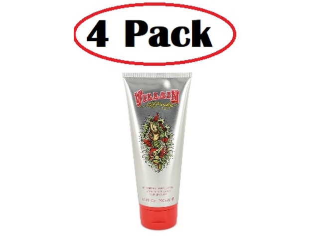 4 Pack of Ed Hardy Villain by Christian Audigier Body Lotion 6.7 oz