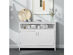 Costway Modern Kitchen Storage Cabinet Buffet Server Table 36" Sideboard Dining Wood White - White