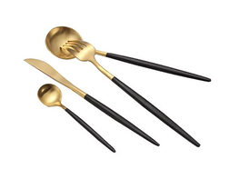 4-Piece Stainless Steel Long Handle Cutlery Set