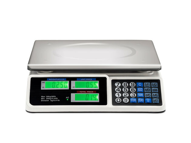 66Lbs Digital Weight Scale Price Computing Retail Count Scale Food Meat Scales