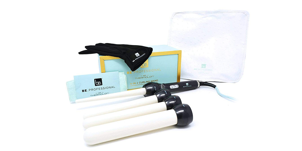 4-in-1 Thermolon Coated Curling Wand Set