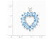 1.70 Carat (ctw) Swiss Blue Topaz Heart Pendant Necklace in Sterling Silver