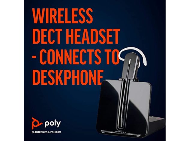 Plantronics Convertible Streamlined Design Wireless Bluetooth Headset - Black- (Used)