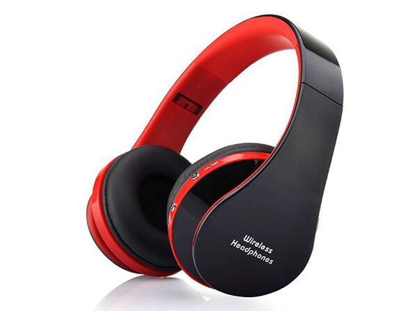 Wireless Bluetooth Over Ear Headphone Black Red Newsday Shop