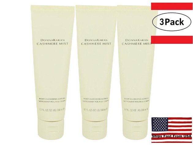 3 Pack CASHMERE MIST by Donna Karan Cashmere Cleansing Lotion 6 oz for Women