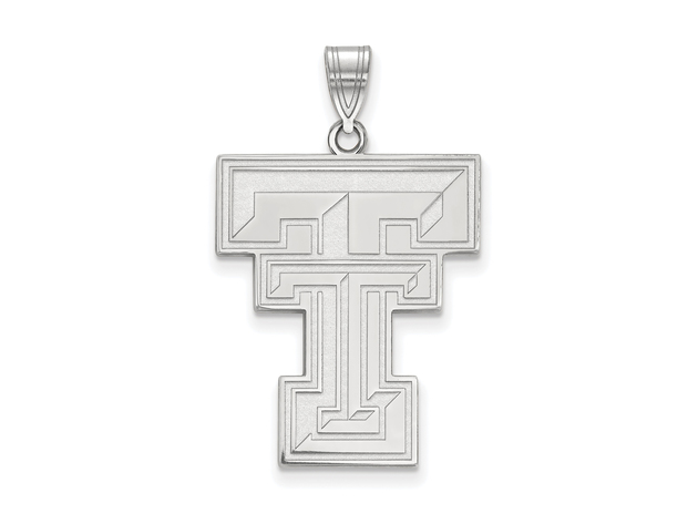 14k White Gold Texas Tech U. XL Pendant