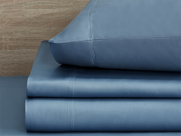 Kathy Ireland 300 Thread Count 100% Bamboo Rayon Sheet Set (Queen/Denim)