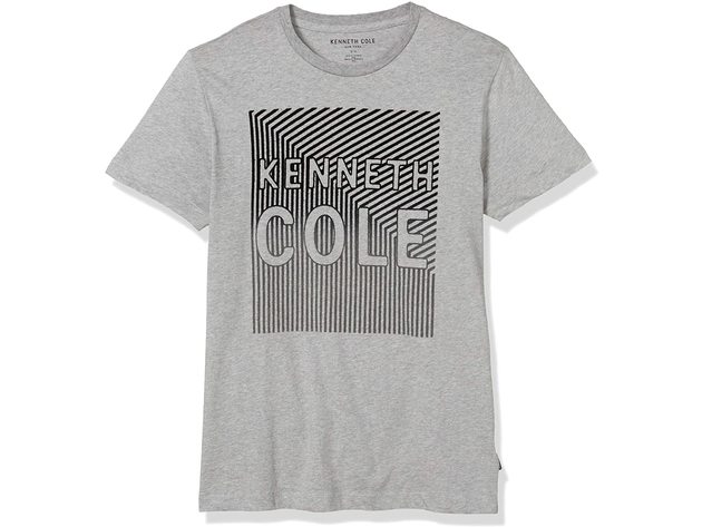 Kenneth Cole Short Sleeve Graphic Tee Gray Size 2 Extra Large