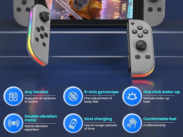 Wireless Controller for Nintendo Switch with RGB Lights