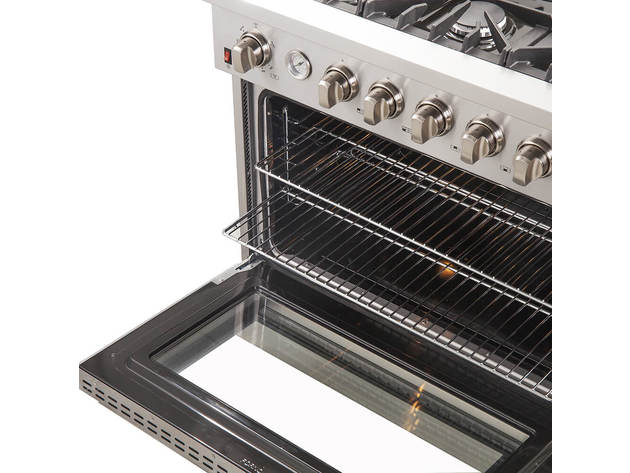 Forno FFSGS629136 36 inch Alta Qualita Stainless Freestanding 6 Burners ...