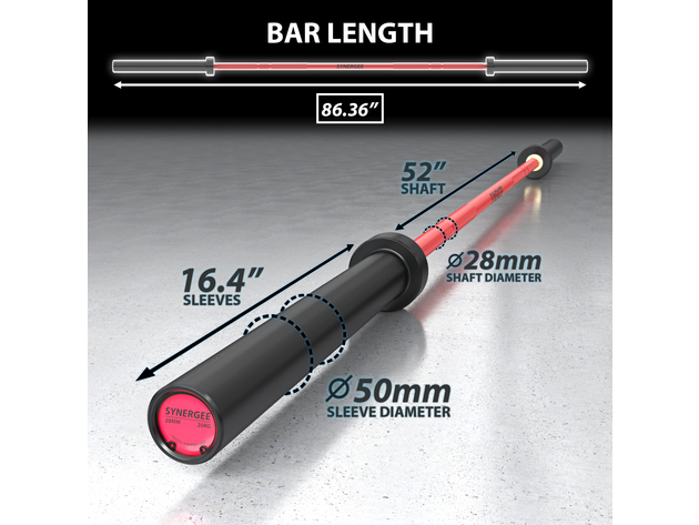 Synergee Games Barbell - 20KG Red