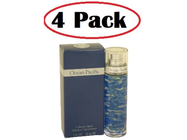 4 Pack of Ocean Pacific by Ocean Pacific Cologne Spray 1 oz