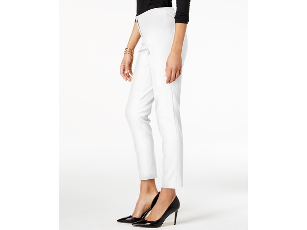 Alfani Women's Petite Bi-Stretch Hollywood Skinny Pants White Size 16
