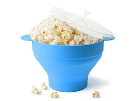 Pop Star Silicone Popcorn Popper (Light Blue)
