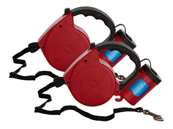 2 dog retractable leash