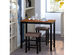 Costway 3 Piece Pub Table Set Counter Height Kitchen Breakfast Bar Dining Table w/Stools