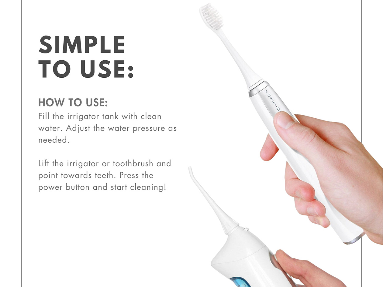 Water Flosser, Sonic Toothbrush & Inductive Charging Base Set