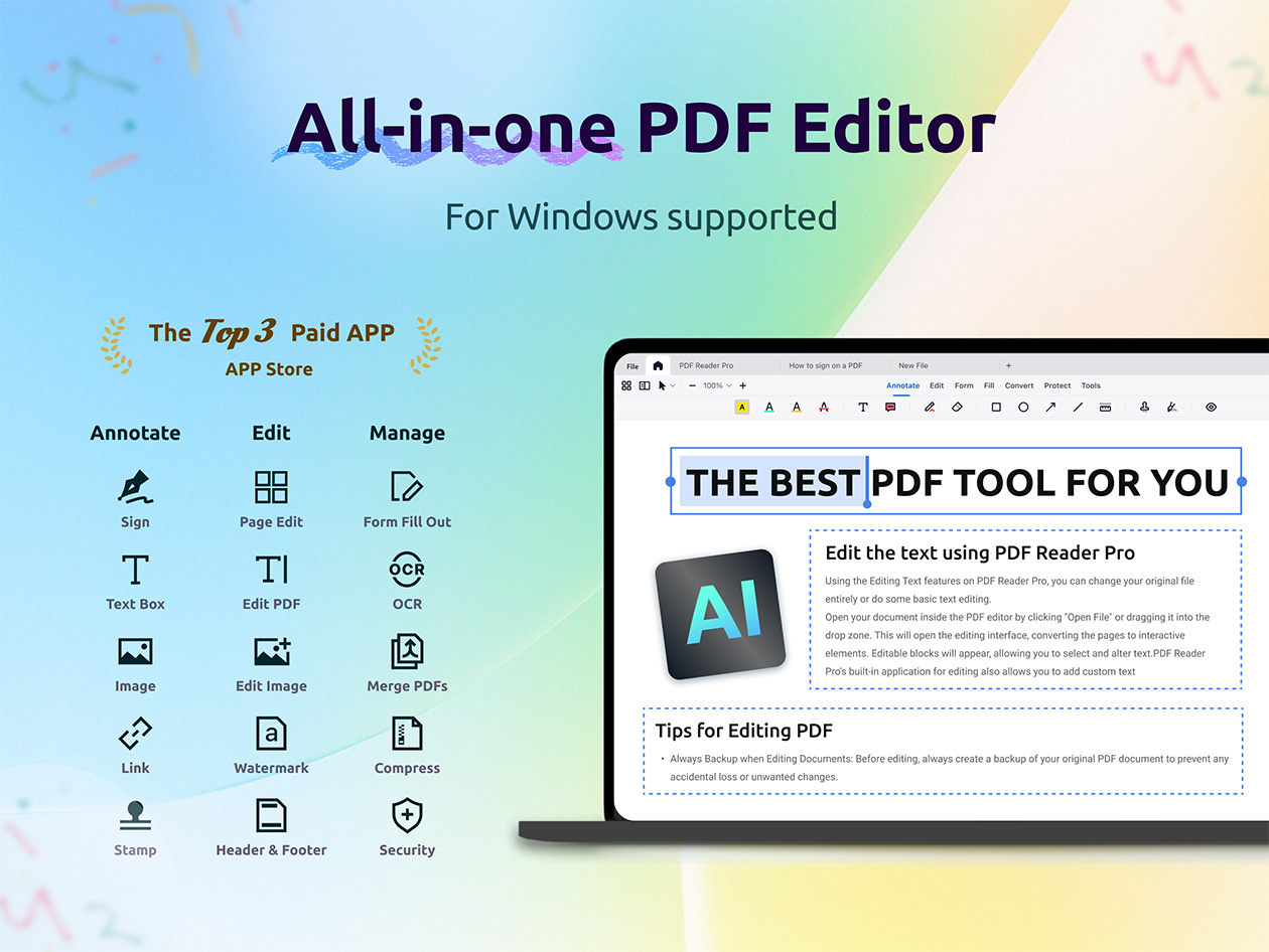 PDF Reader Pro Premium License For Windows: Lifetime Subscription
