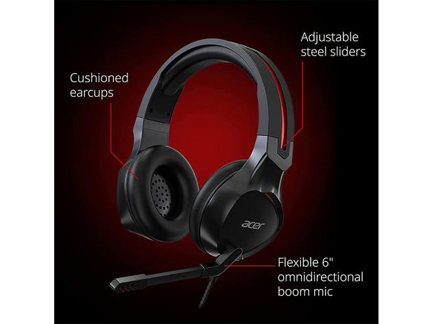 Acer AHW820 Nitro Gaming Headset with Flexible Omni-directional Mic