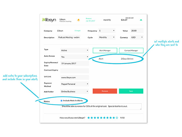 TrackMySubs Entrepreneur Plan: Lifetime Subscription