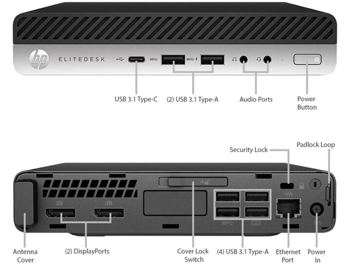 HP EliteDesk 800 G3 Mini Desktop | i7-6700T 2.8GHz | 16GB RAM