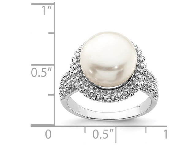 Freshwater Cultured 11-12mm Pearl Ring in Sterling Silver 