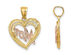 MOM Heart Pendant Necklace in 14K Yellow Gold with Chain