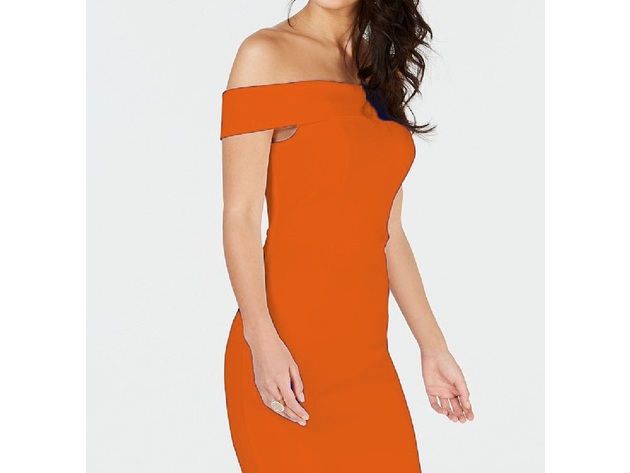 Thalia Sodi Women's Off-The-Shoulder Sheath Dress Orange Size Medium