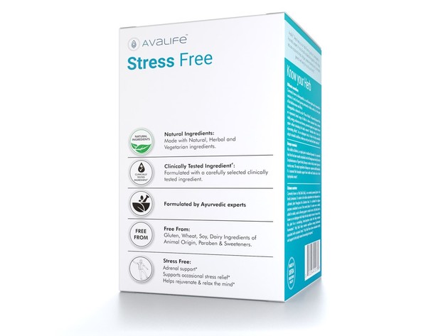 Avalife Stress Free Supplements - Anxiety Relief & Mood Enhancer for Men & Women - Gluten Free, Vegan & Non-GMO - 60 Capsules