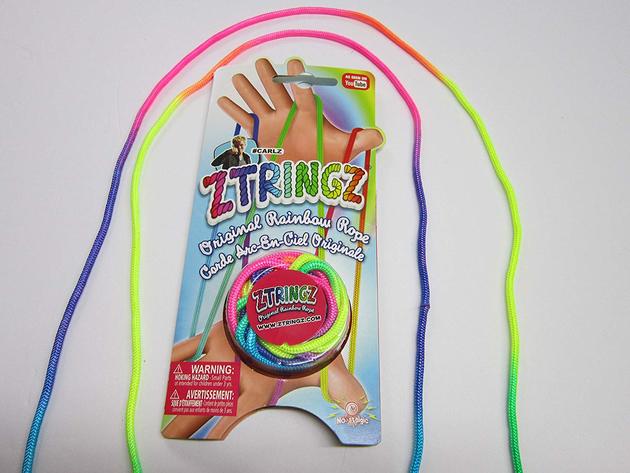 Ztringz Original Bright Color Rainbow Rope Finger Twist Toy, For Kids Ages 5 Years and Up