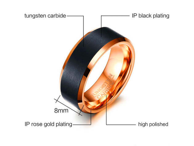 Mens Tungsten Carbide Ring - 9