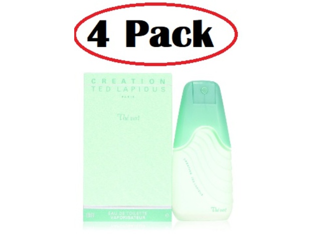 4 Pack of Creation The Vert by Ted Lapidus Eau De Toilette Spray 3.3 oz