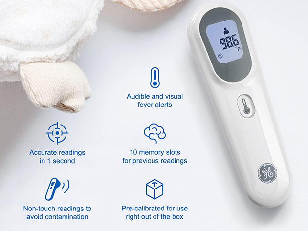 GE Truvitals Wireless Digital No Touch Forehead Thermometer (No App)