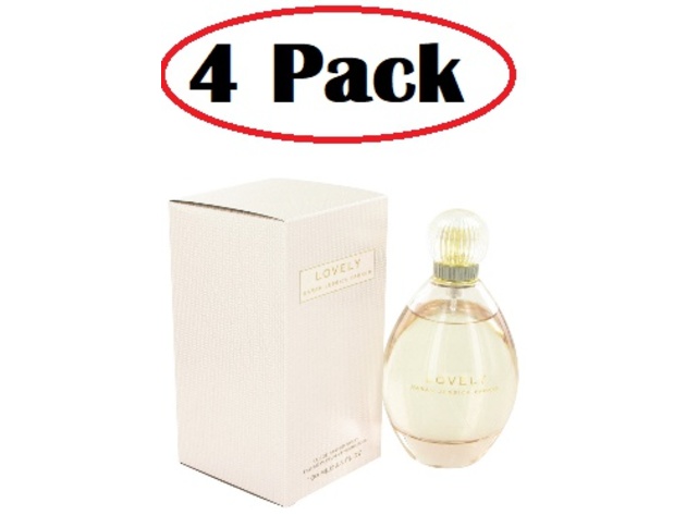 4 Pack of Lovely by Sarah Jessica Parker Eau De Parfum Spray 3.4 oz