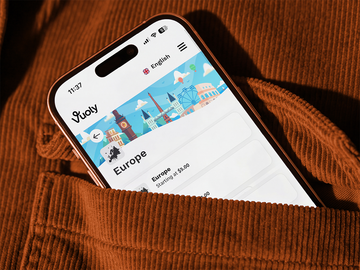 Vuoly eSim Mobile Data Plan: EU + UK - Unlimited/15 Days