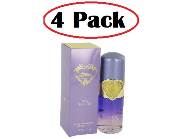 4 Pack of Love's Eau So Fearless by Dana Eau De Parfum Spray 1.5 oz