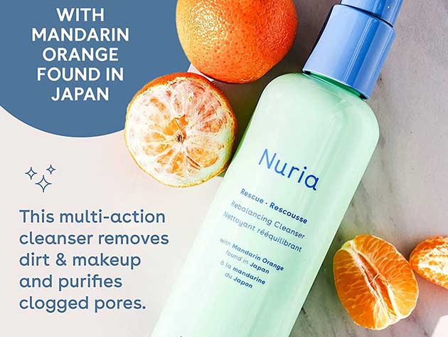 NURIA Rescue: Rebalancing Cleanser with Mandarin Orange (200ml/2-Pack)