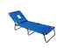 Costway Folding Chaise Lounge Chair Adjustable Outdoor Patio Beach Camping Recliner Navy Blue