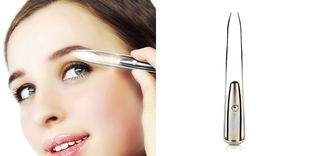 LED Light Eyebrow Tweezer: 2-Pack