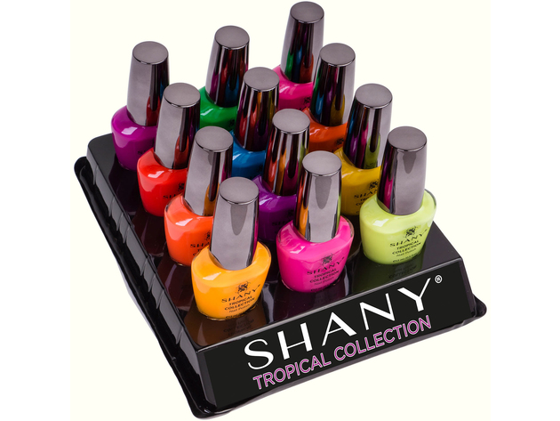 SHANY Cosmetics Nail Polish Set - 12 Gorgeous Semi Glossy and Shimmery Finishes with Quick-Dry and Chip-resistant Formulation - TROPICAL