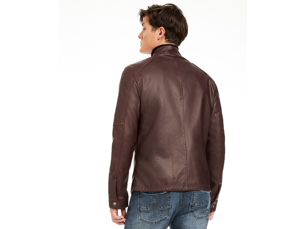 Inc faux clearance leather jacket mens