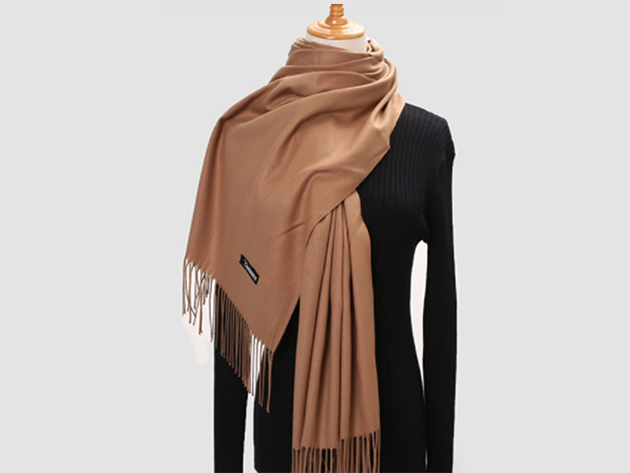 Lavisha Cashmere-Blend Shawl (Sand Dunes)