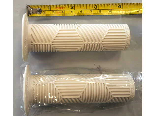 Redline Grips Ribbed Hex Mini Grips Alternate Directions, 102mm - White (new)
